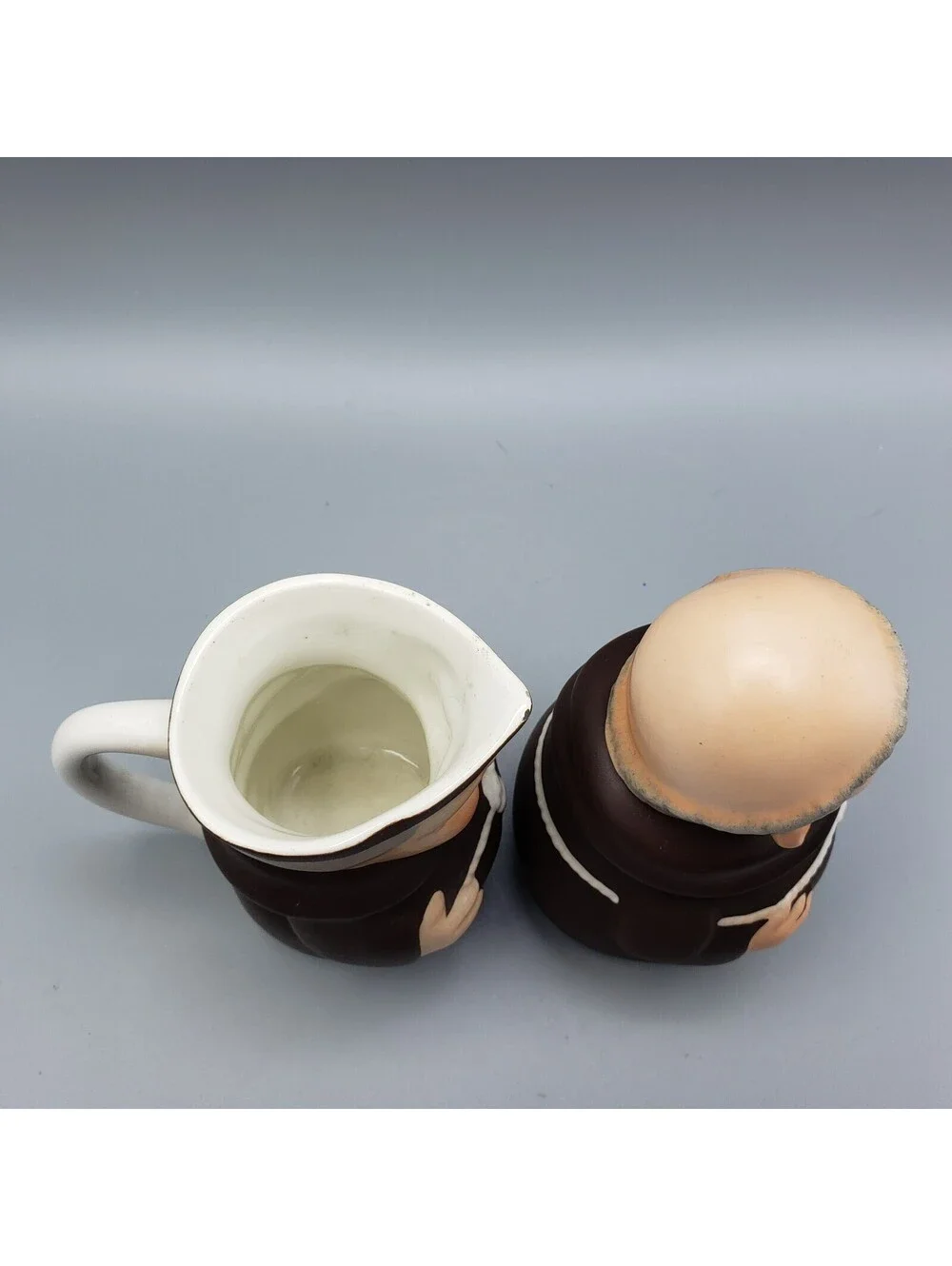 Vintage Goebel Friar Tuck Creamer and Covered Sugar Western Germany